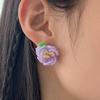 FANTASTIC PLANET leaf flower beads earrings (3colors)