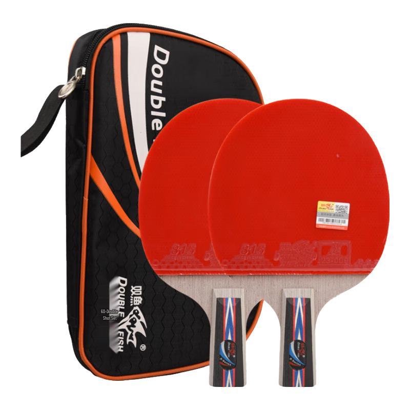 Dubbel Fisk Bordtennisracket Set med Bollar