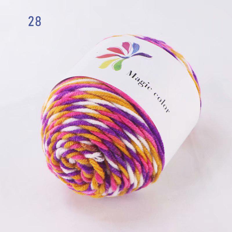 50g/Ball Adult Scarf Colorful Segment Dyeing 8 Strands Cotton Yarn Yarn DIY Hand Knitted