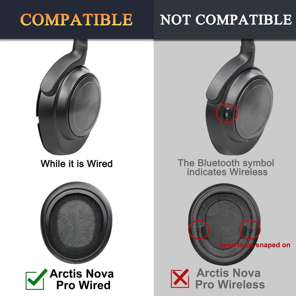 SOULWIT Cooling Gel Ear Pads for Steelseries Arctis Nova Pro Nova Replacement Ear Steelseries Headset Foam Head Thick Cooling Pads Snow Leopard Print
