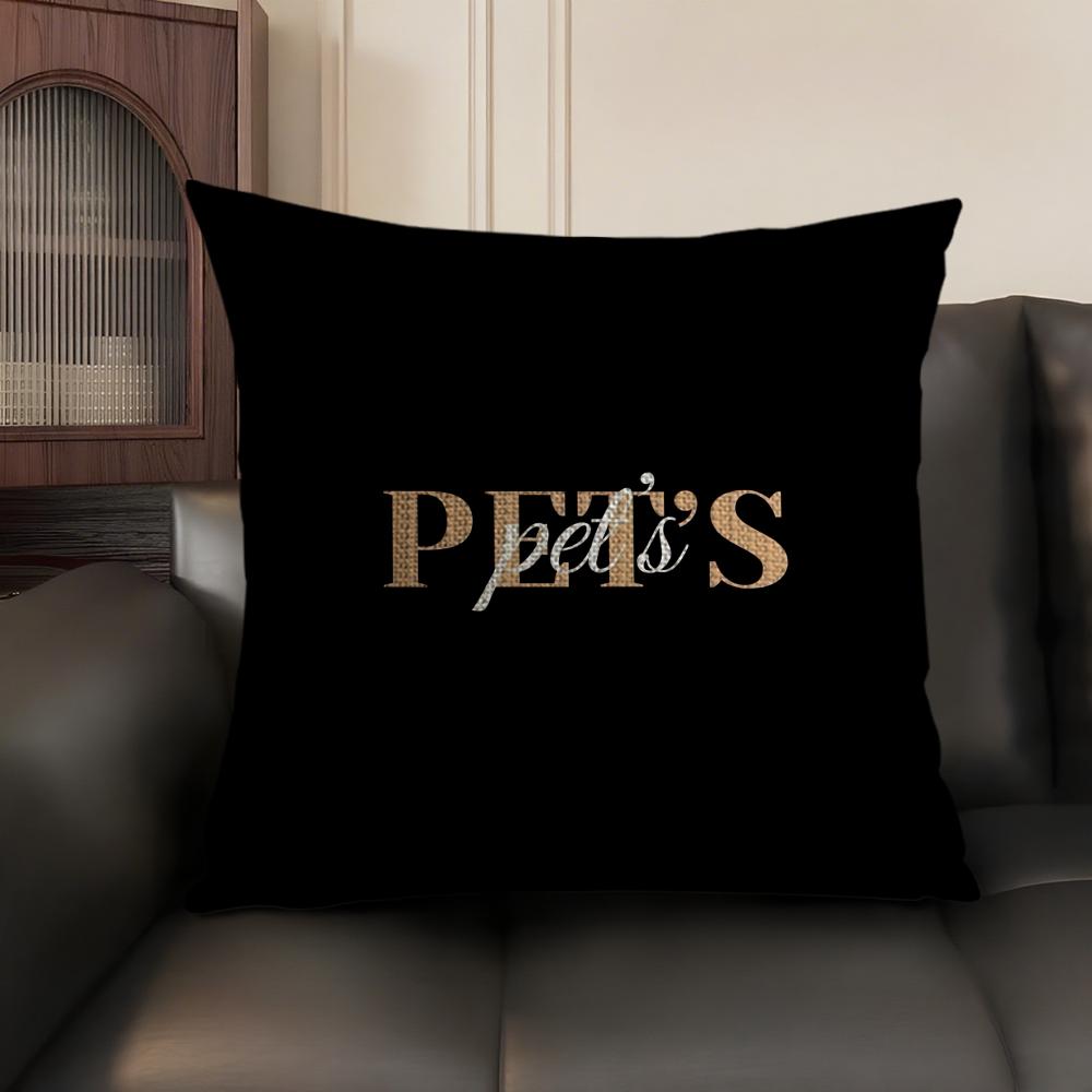 Simplicity Pattern Love Cushion Cover Natural Linen Organic Fabric Double-Sided Printing Sofa Home Decor Gift Pillow Case