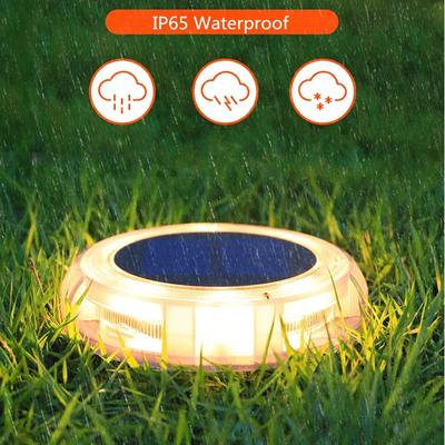 Waterproof Solar Powered Ground Light Outdoor Landscape Floor Lamp for Garden Lawn Yard Path Decor Clearance