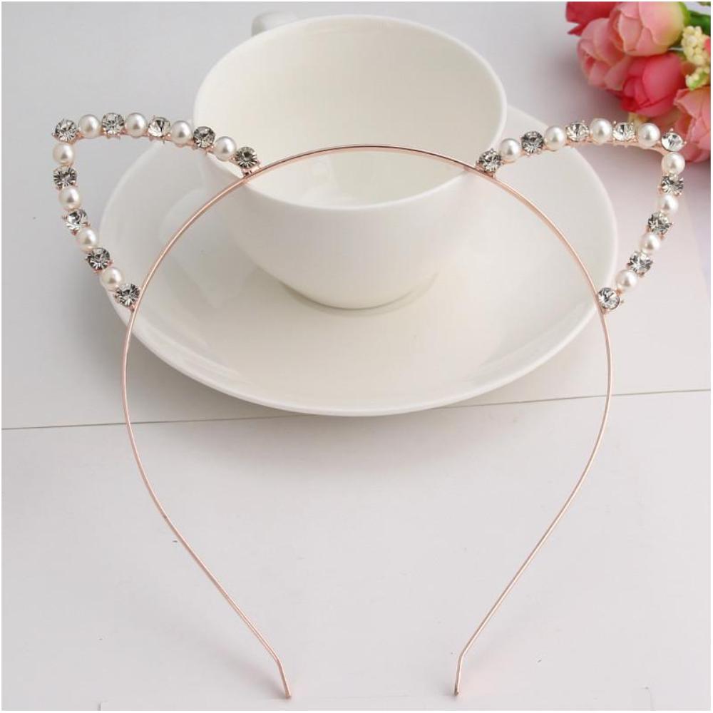 Rhinestone Cat Ear Headband Kitten Pet Play  Accessories Headbands