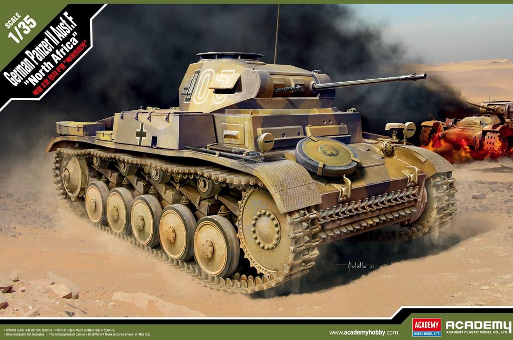 Academy German Panzer II F North African Front Plastic Model Kit 13535 1/35 Ausf.