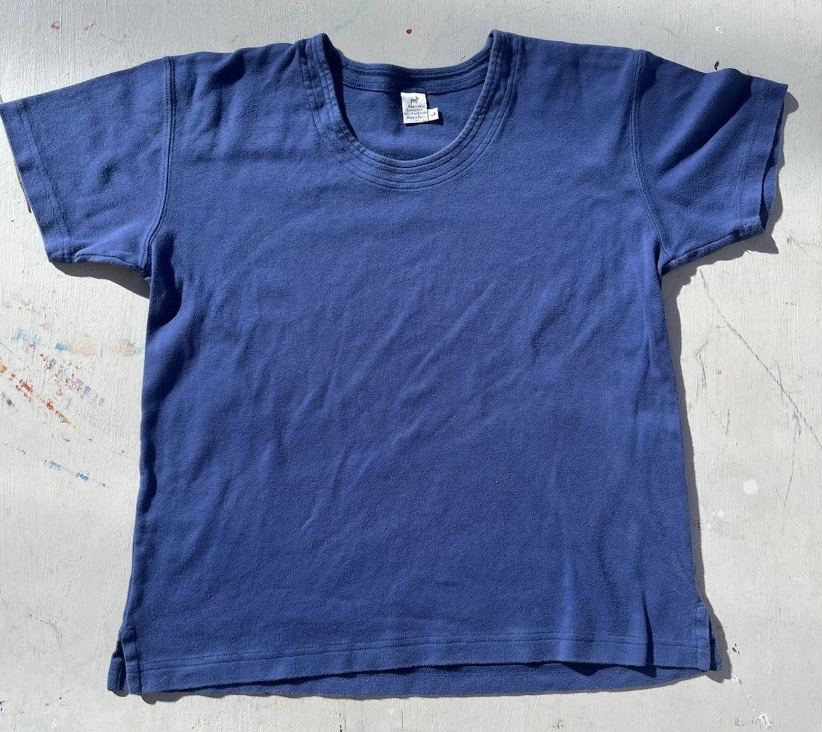 Women s Peru Connection T-Shirt Blue Solid L Peru Classic Round Iconic Pima S