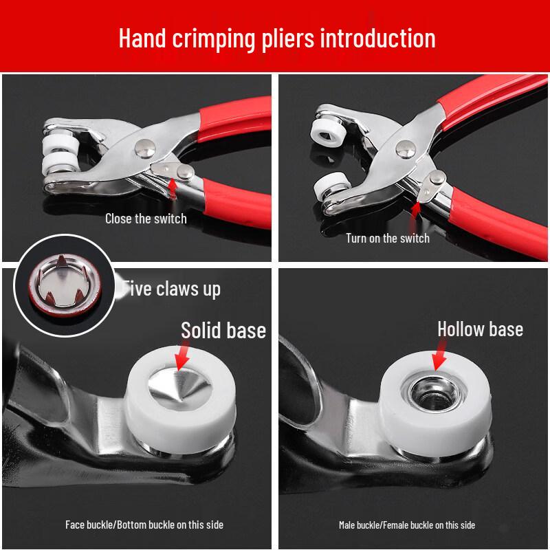Colorful No-Sew Snap Button Fastener Kit with Pliers