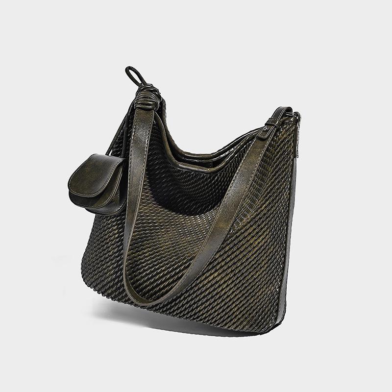 Niche Design Bucket Bag Large Capacity 2025 New Style Retro Versatile Handbag Shoulder Crossbody Tote Bag