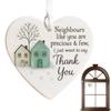 2D Acrylic Thank You Neighbours Ornament  Moving Away Keepsake For Neighbours Ornament For 2025 Christmas Tree Window Door