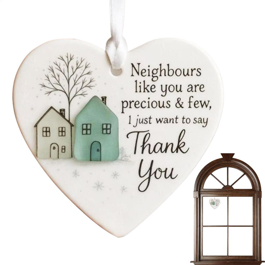 2D Acrylic Thank You Neighbours Ornament  Moving Away Keepsake For Neighbours Ornament For 2025 Christmas Tree Window Door