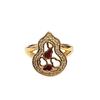 Französischer Retro Eleganter Roter Öltropfen Kürbis Offener Ring Nische Leichter Luxus High-End Zirkonring