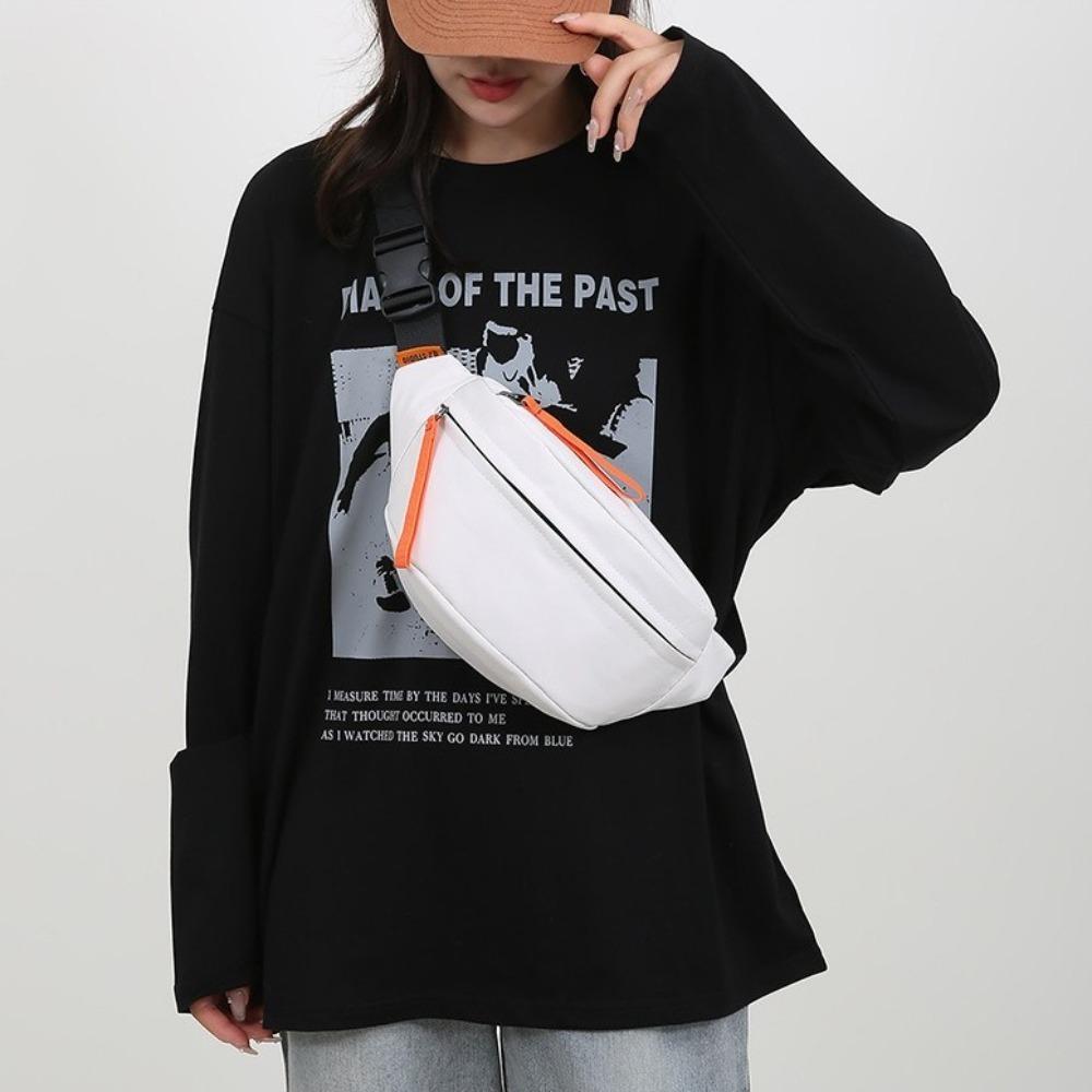 Adjustable Shoulder Strap Nylon Waist Bag Multi-pocket Diagonal Shoulder Bag Commuting
