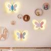 Nordic LED Butterfly Bedside Wall Lamp for Kids - Modern, Creative Bedroom Sconce