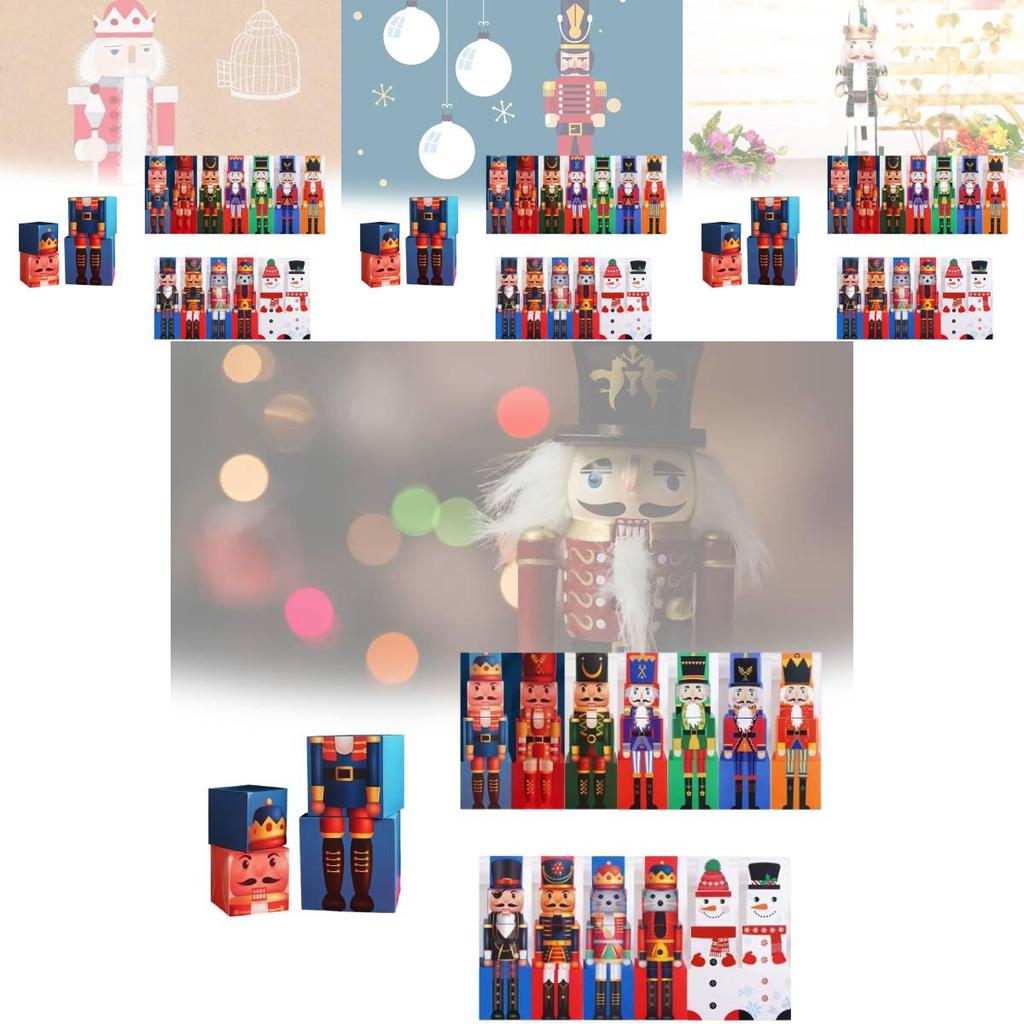 Bunte Nussknacker Stapelboxen Ideal für Weihnachtsdekoration und Partyarrangements