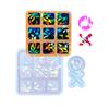 Silicone TicTacToe Mold Resin Game Casting Mould Holographic Chess Game Resin Mold XO Board Game Silicone Resin Mold Kit