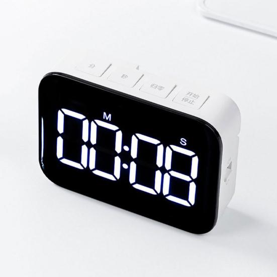 Digital Timer Easy Read LED Display Adjustable Rechargeable Countdown Countup Timer Study Kitchen Cooking Baking Timer with Dual Modes