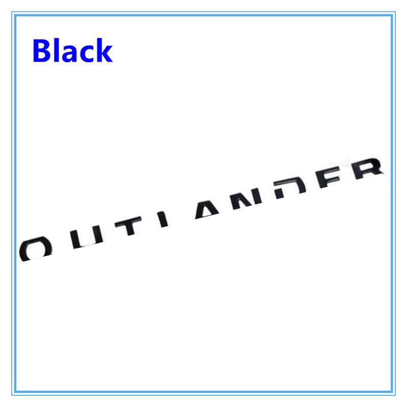 Litery 3D Emblemat na maskę Logo Odznaka Naklejki samochodowe Stylizacja Akcesoria samochodowe Napisy dla Mitsubishi Outlander ABS Chrom