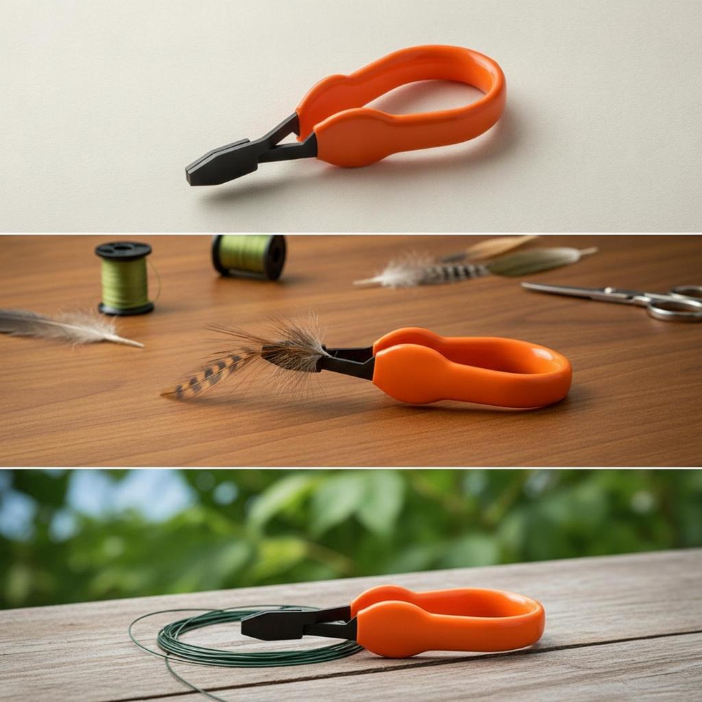 Hackle Pliers NonSlip Fly Tying Lightweight for Anglers