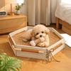 Wear Resistant Cat Sofa Bed Detachable Cat Elevated Bed Breathable Cool Cat Nest  for Cats and Dogs