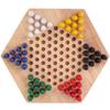 Wooden Educational Board Children Classic Halma Chinese Checkers Set Strategy Family Game Pieces