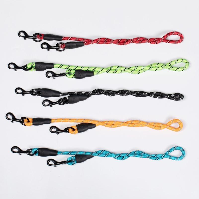 3 in 1 Reflective Multi Dog Leash Soft Foam Handle Anti Tangle Swivel Hook Heavy Duty Rope for Walking 3 Pets Together