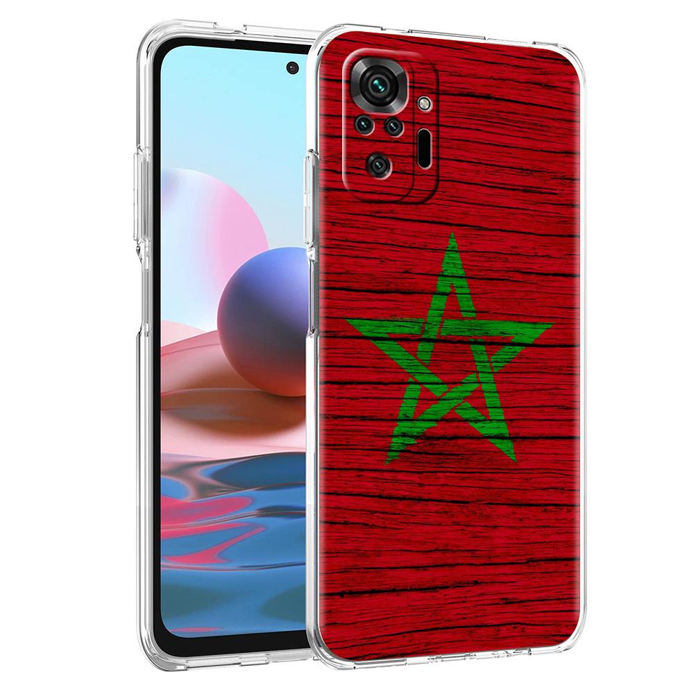 Phone Case For Xiaomi Redmi Note 15 14 5G 13 12 10 11 Pro Plus 4G 14C 13C 12C Soft TPU Cover Morocco Flag Soccer