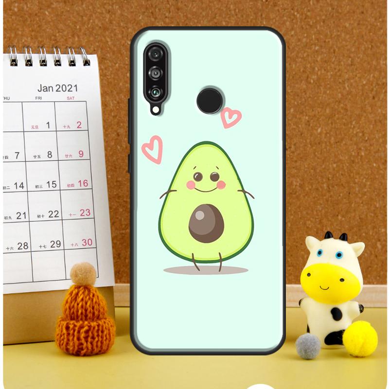 Cute Cartoon Avocado Fitness Case For Huawei P30 Pro P20 P40 Lite Nova 11i 8i 3i 11 9 10 SE 5T Y60 Y70 Y90 Y61 Y91 Cover
