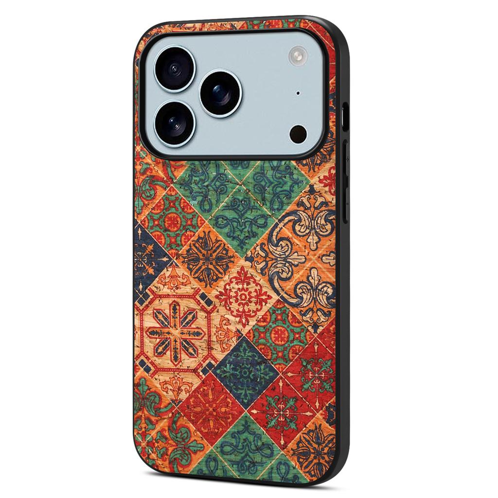 Pouzdro pro iPhone 17 Pro s květinovým potiskem, PU kůže + PC + TPU, kryt na telefon