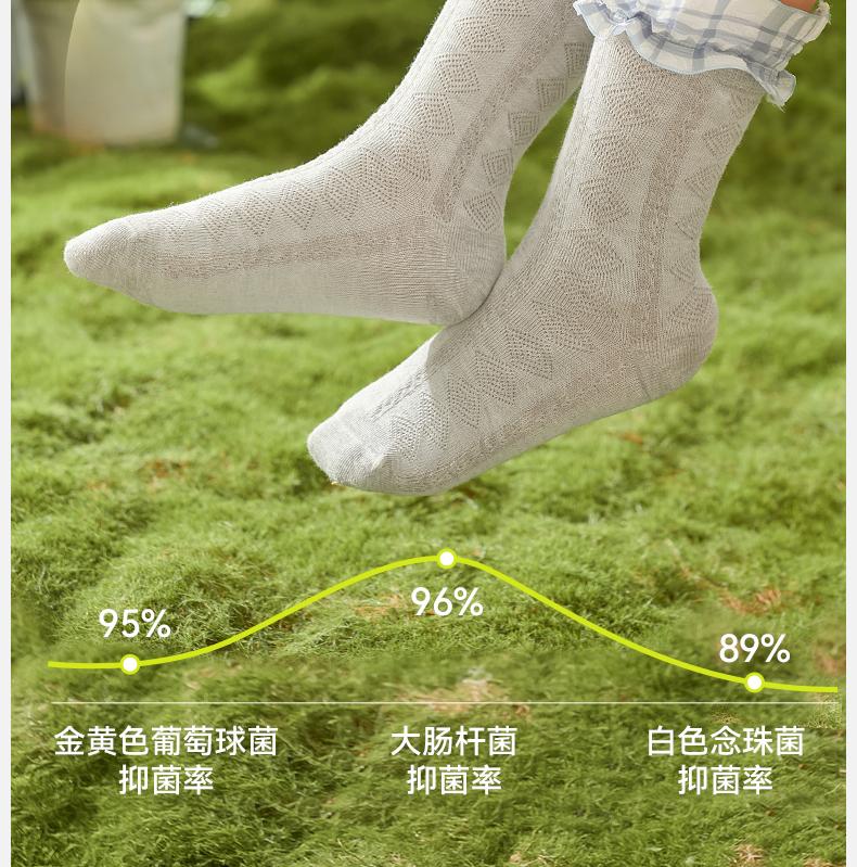 Girls' socks with spring and summer lace, children's summer boneless lace mesh socks, girls' babies' mid tube princess lace socks