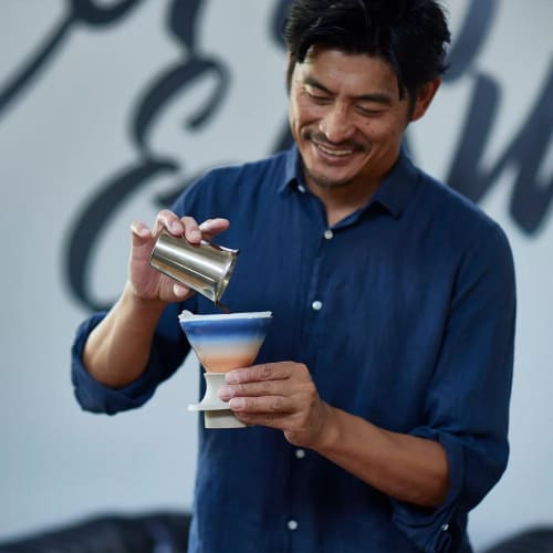 HARIO Coffee Dripper Switch Sunrise Collaboration Model SSDC-200-SUN Arita Ware Immersion Dripper with 40 Paper Filters