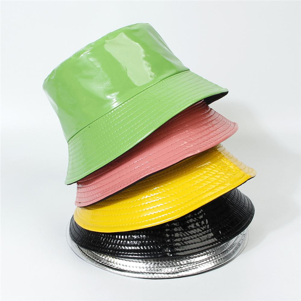 

Unisex Reversible PU Leather Climbing Fishing Hat Sun Hat Fisherman Hat Bucket Hat синій