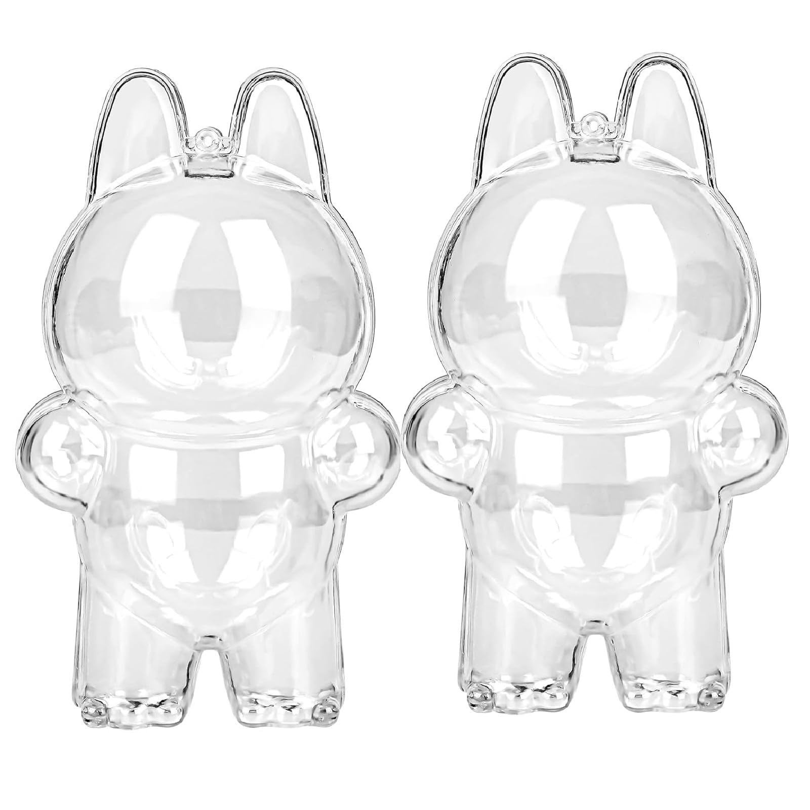 

[ShuaWdk] LABUBU Plush Toy Protective Case, Hanging Display Box (V3), Clear PVC Keychain-Style Walking Display Bag, Plastic Protective Case for