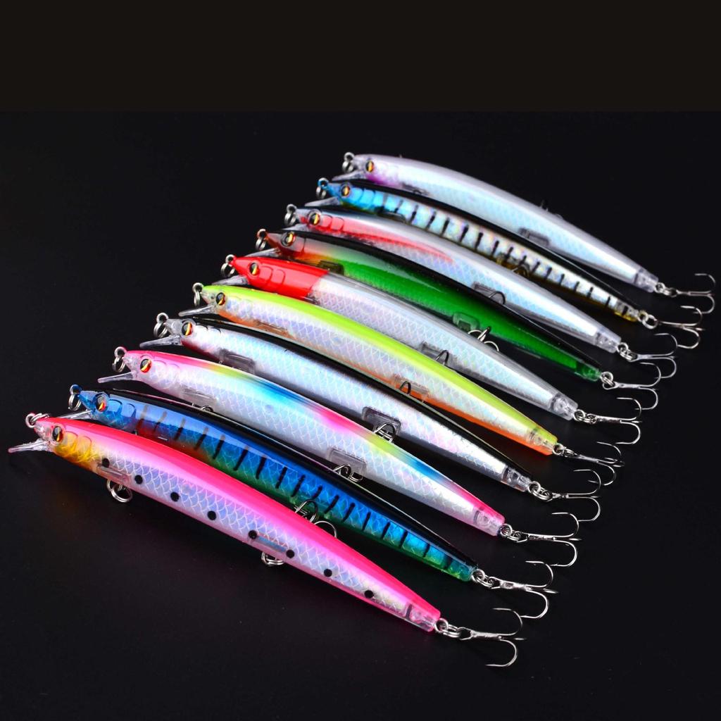 Flying Minnow Laser Fishing Lure - Floating, Long Cast for Bass & Freshwater/Sea Fishing