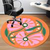 1pc Floral Pattern Office Round Area Rug, Indoor Mat Suitable For Office, Under Office Chairs Bedroom Living Room Home Decor172