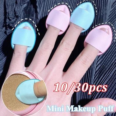 Mini-Größe, Finger-Puff, Make-up-Schwamm, Gesichts-Concealer, Foundation, Detail-Puff, professioneller kosmetischer Kissen-Puff