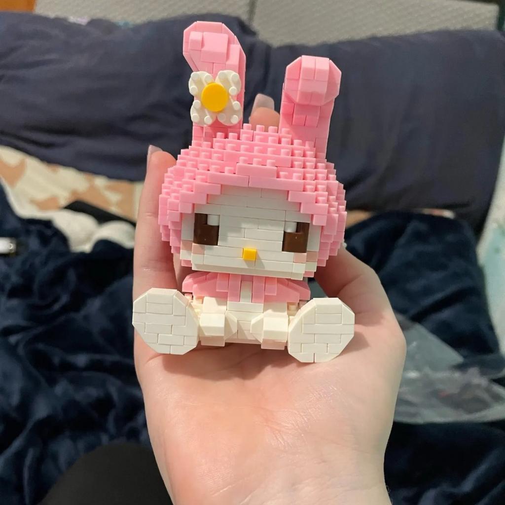 Sanrio Hello Kitty Yeni Yapı Taşı Anime Figürü Kuromi Montajlı Oyuncaklar Dekoratif Süs Model Çocuk Bulmaca Bebekler Hediyeler