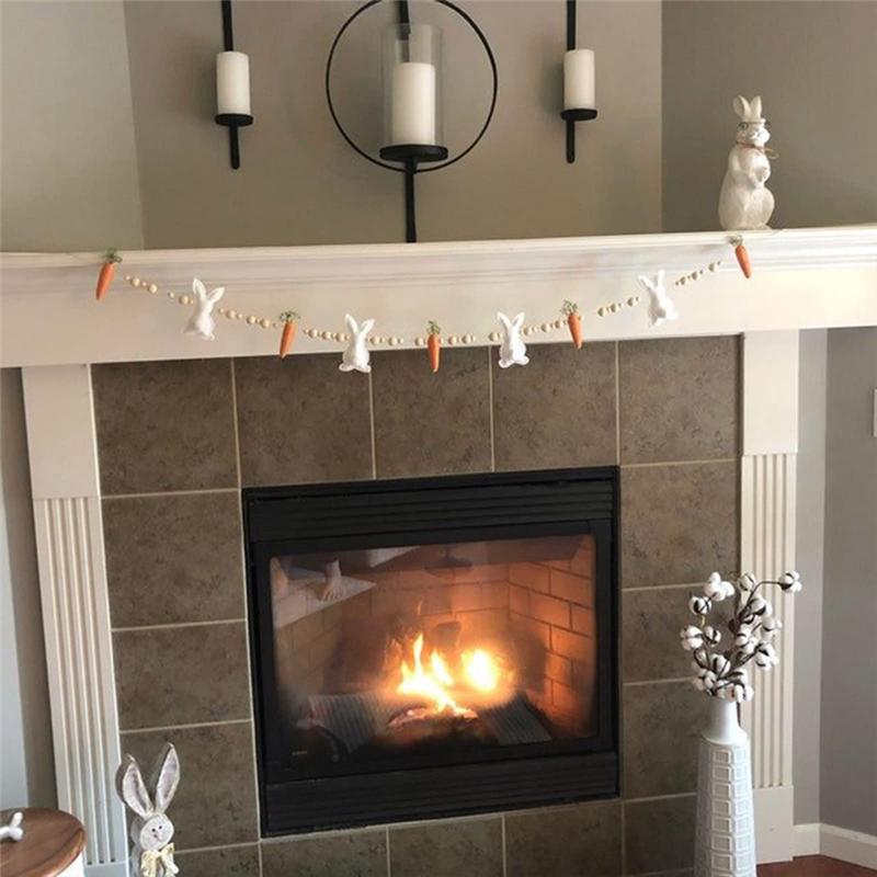 A23I-1 PCS Halloween Wreaths Easter Banner Bunny Garland Carrot Garland Carrot Decor Carrot Beaded Garland Pendant