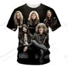 Rock BAND Whitesnake Pattern 3d Print T-shirt Men Women Fashion Trendy Street Style Heavy Metal Rock Short Sleeve Tops Tees