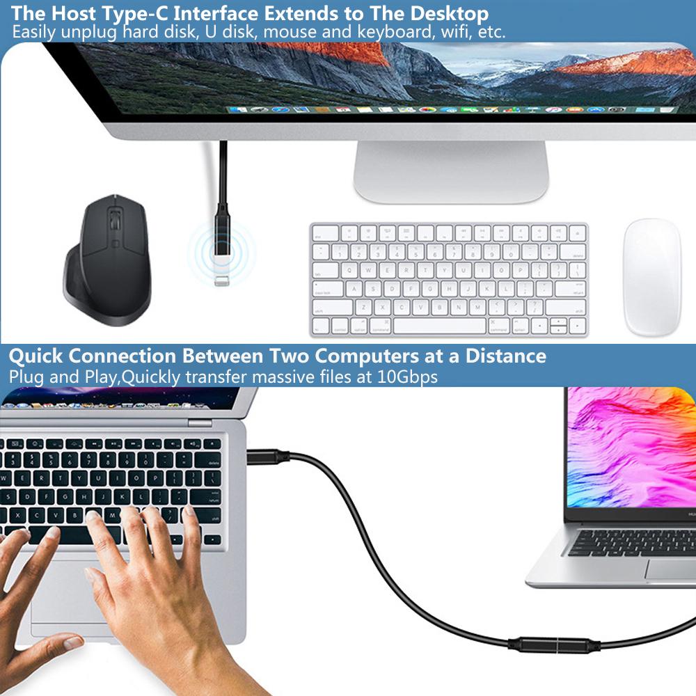 USB C Extension Cable Male To Female Type C USB3.2 Gen2 10Gbps 100W Fast Charging Extender Cord for MacBook Pro Samsung