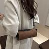 Urban Minimalist Leather Crossbody Bag With Suede Material For Daily Use