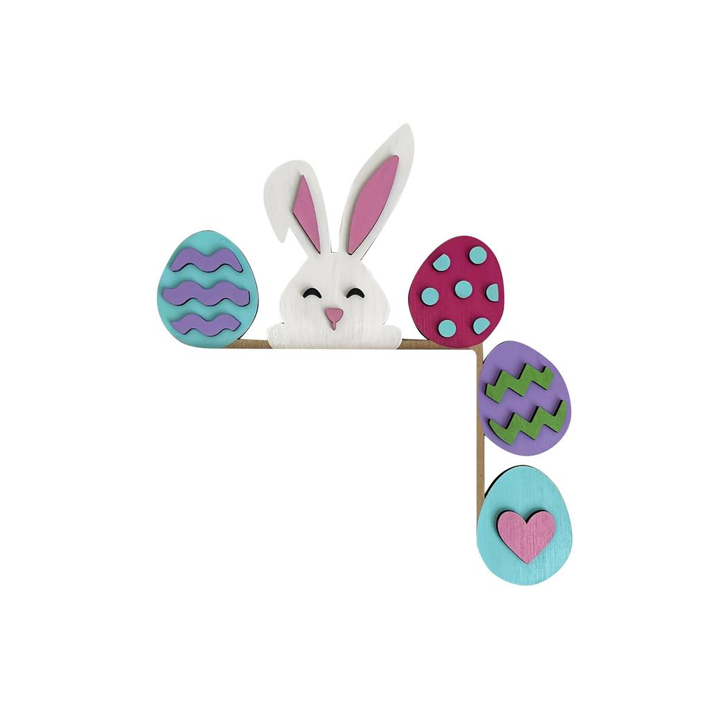 Easter Bunny And Carrot Wooden Door Corner Decoration, Easter Decoration, Bunny Decoration