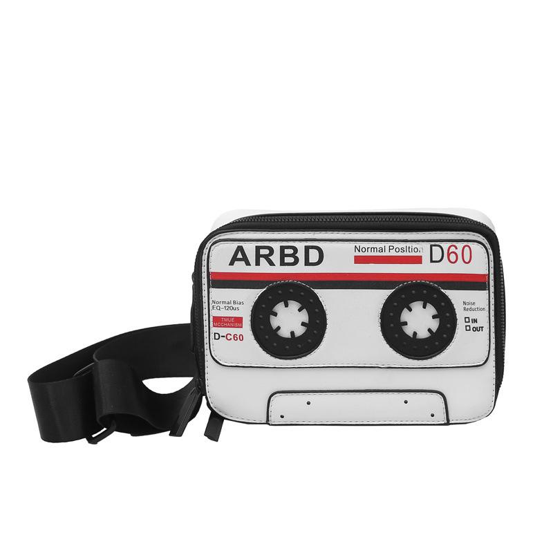 

Personalized tape recorder small bag women s 2025 spring and summer new fashion niche shoulder bag literary and retro bag білий