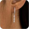 14k Gold or S925 Silver CZ Cartilage Hoops Trendy Dangle Huggie Earrings Jewelry for Women