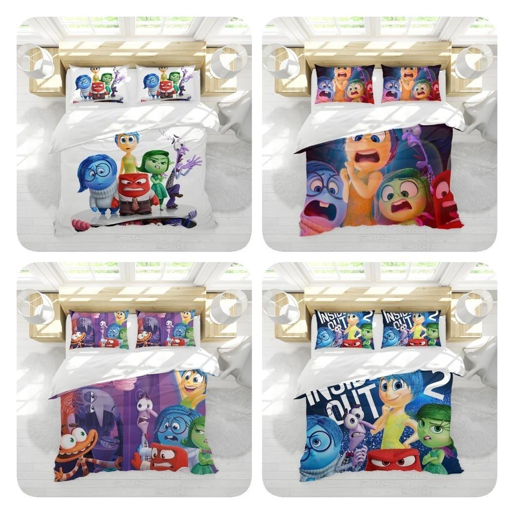 Entzückendes Alles steht Kopf 2 Bettwäsche-Set für Kinder Cartoon Anime Druck Weich und gemütlich