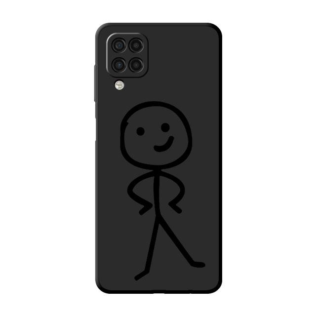 Cartoon Matchman Case For Samsung Galaxy A52 A53 A13 A12 A32 A33 A51 A21s A71 A23 A31 A22 5G Black Phone Shell