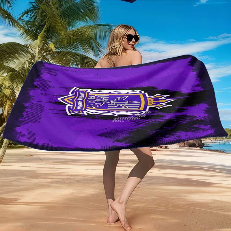 Fußballverein Wappen Aufgedrucktes Mikrofaser Strandtuch, Weich Und Saugfähig, Schnelltrocknend, Ideal für Sommerreisen, Strand-Essential, Schwimmbad