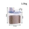 Dog and Cat Food Container with Pouring Spout and Lid, Kitchen Insect and Moisture Organizer, Rice Storage Jar, Grain Jar