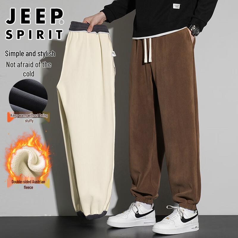 JEEP SPIRIT Men's Thermal Fleece Jogger Pants