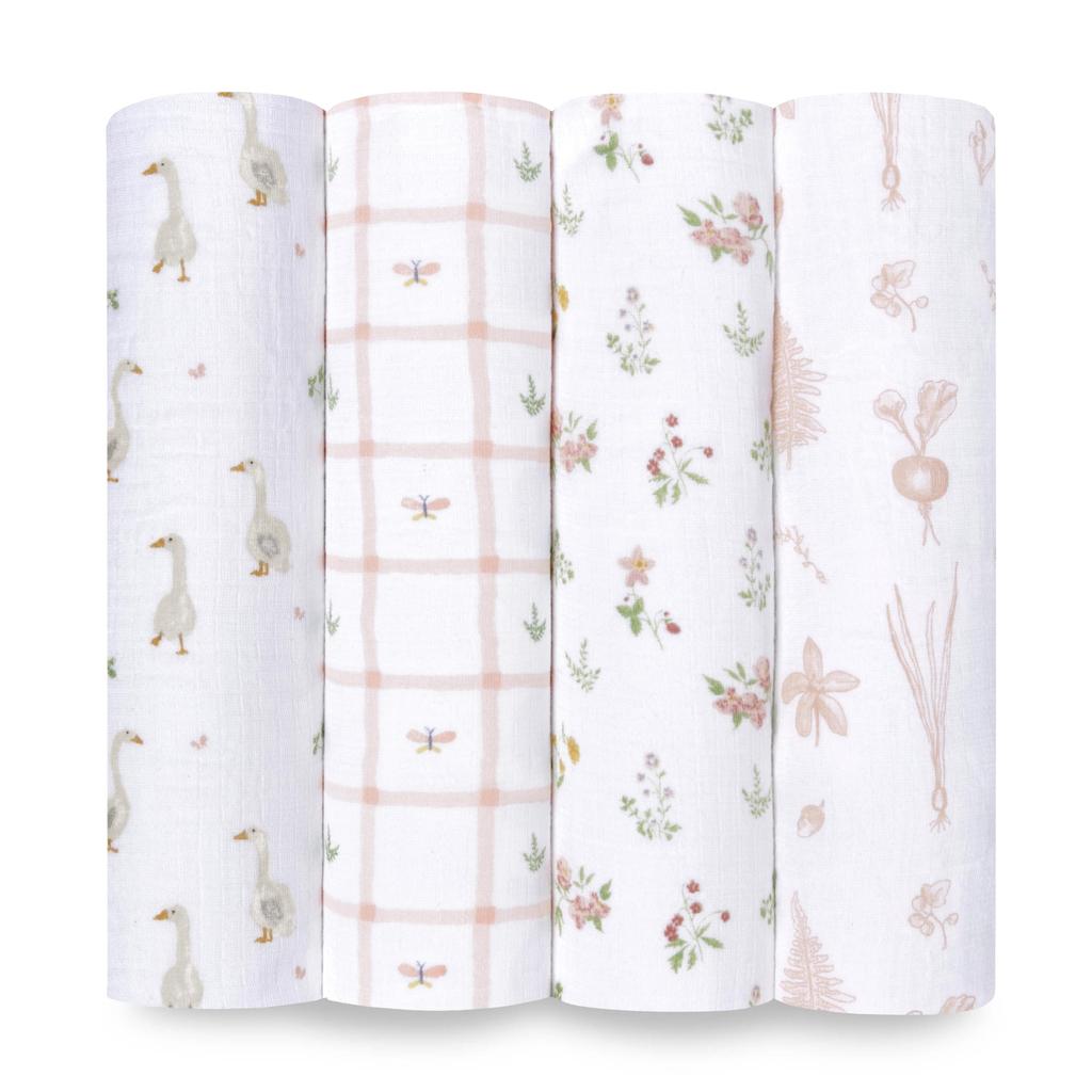 aden anais essentials Swaddle 4 Country Floral 4 SWADAEESWC40031 + Baby, pieces,