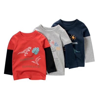 Brand Kids' Spring/Autumn New Baby Clothes: Boys' Long-Sleeve Cotton T-Shirts