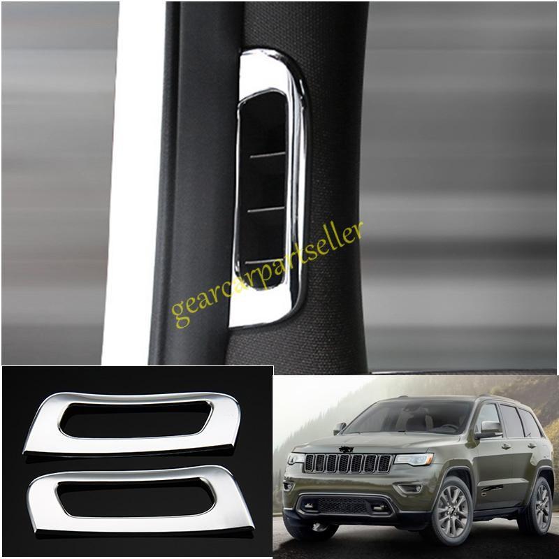 Для Jeep Grand Cherokee 11-2021 Хромированная накладка на вентиляционное отверстие стойки А 2 шт.